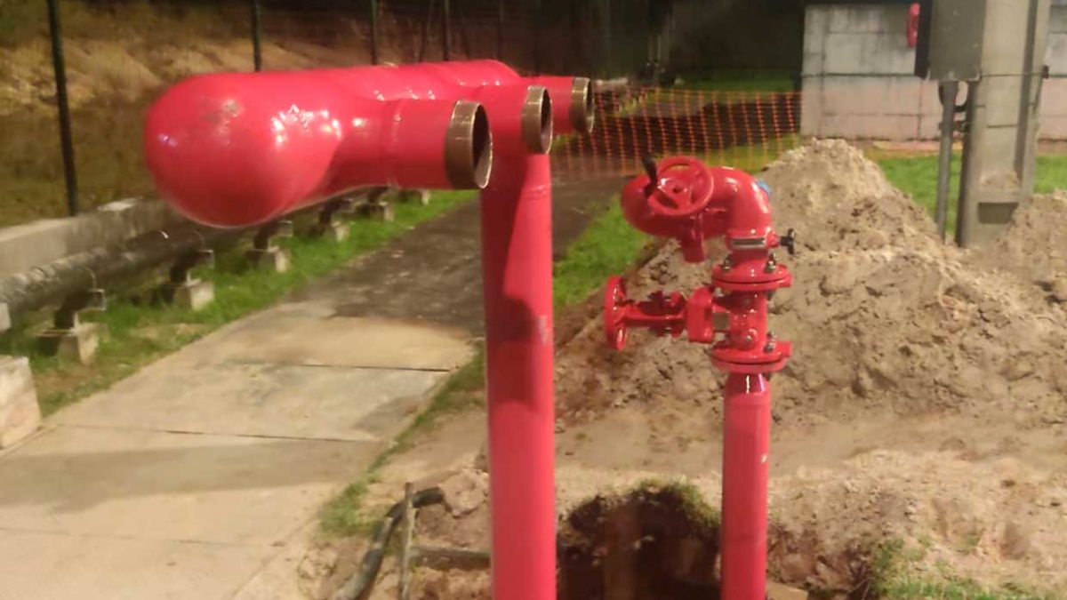 Instalação de sprinklers em conjunto com obra civil